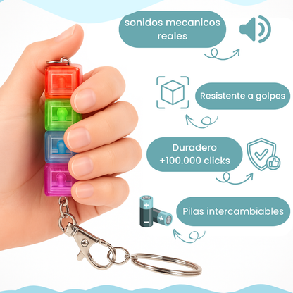 Llavero Antiestrés con Switches Mecánicos